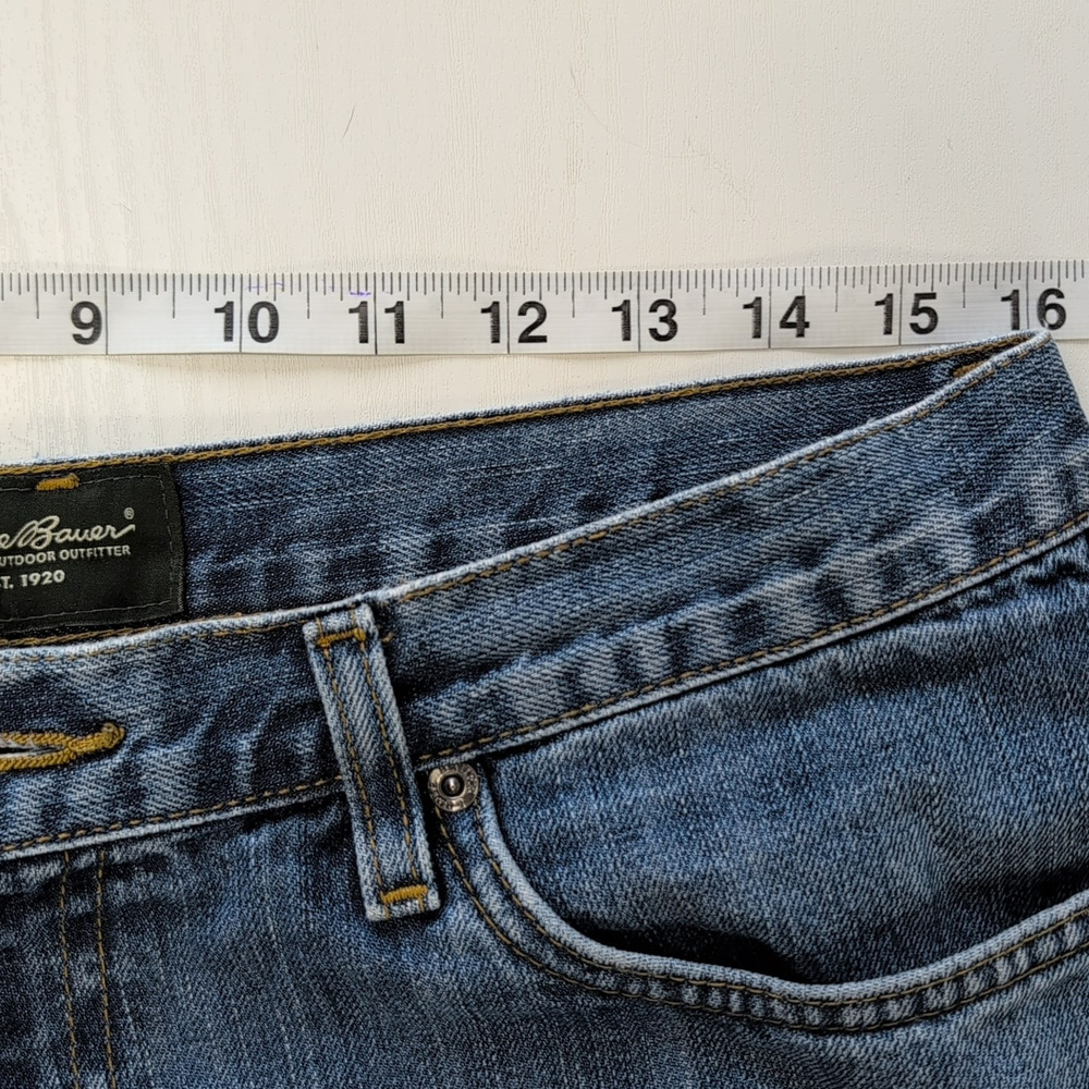 Eddie Bauer Straight Leg Jeans Men 34x30 Blue Denim Original Fit 100% Cotton - Picture 9 of 16